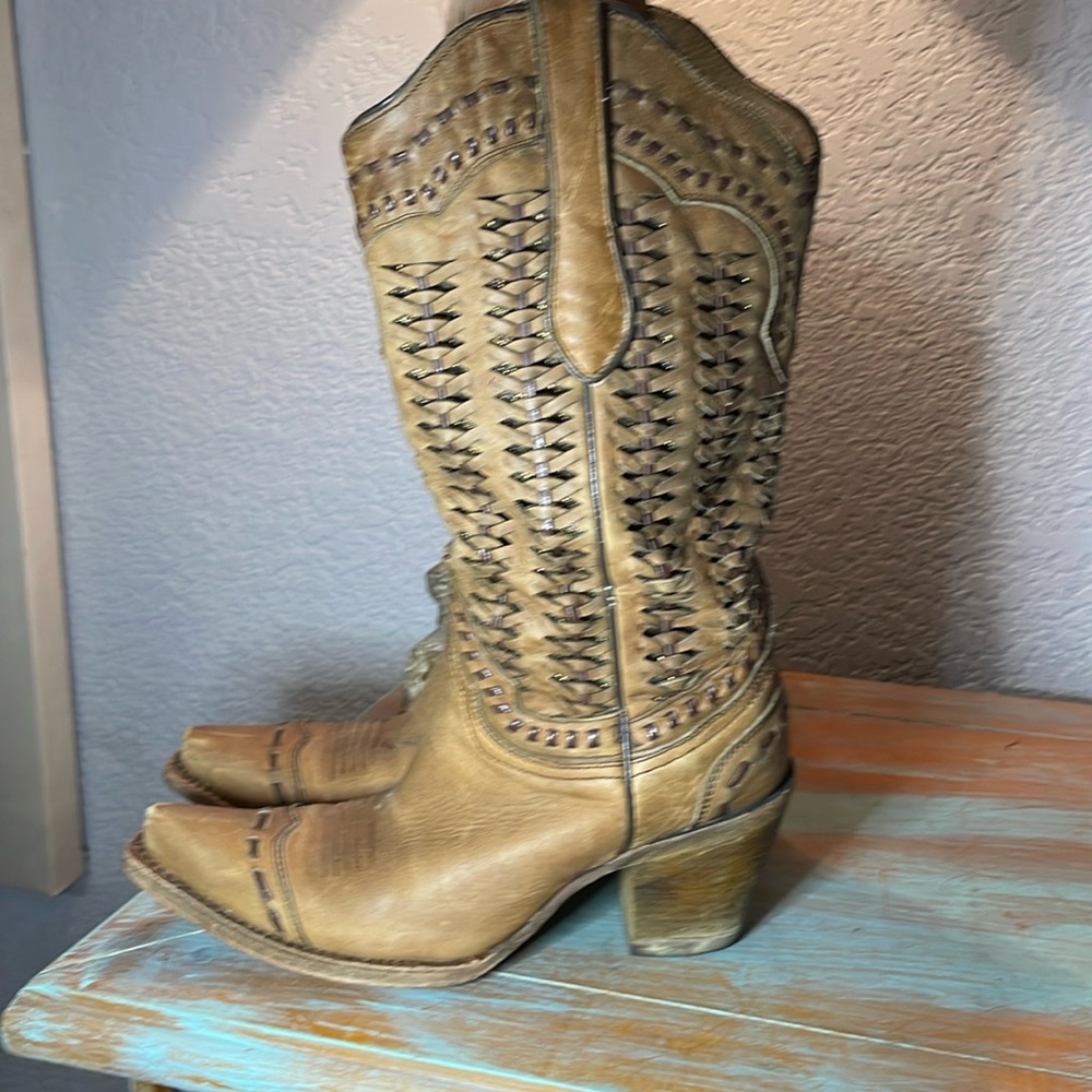 Corral braided cowgirl boots